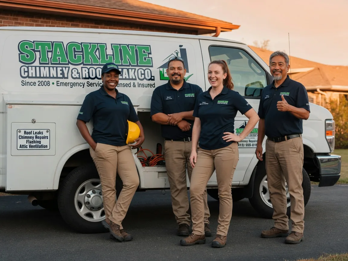 Chimney flashing repair company in Union City, OK